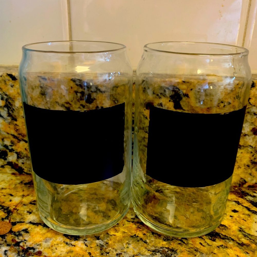 LAST CALL Set of two chalkboard can glasses FREE when bundled with 2 other items